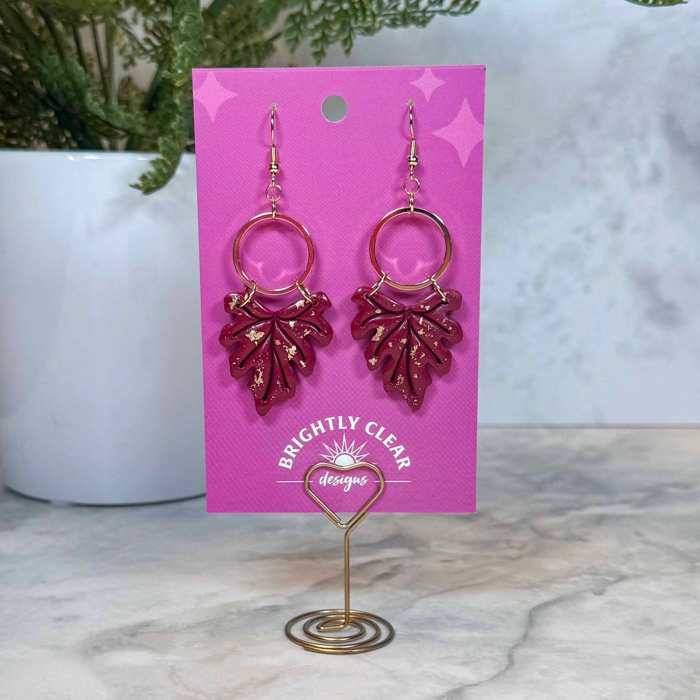 Hawthorn Leaf Earrings