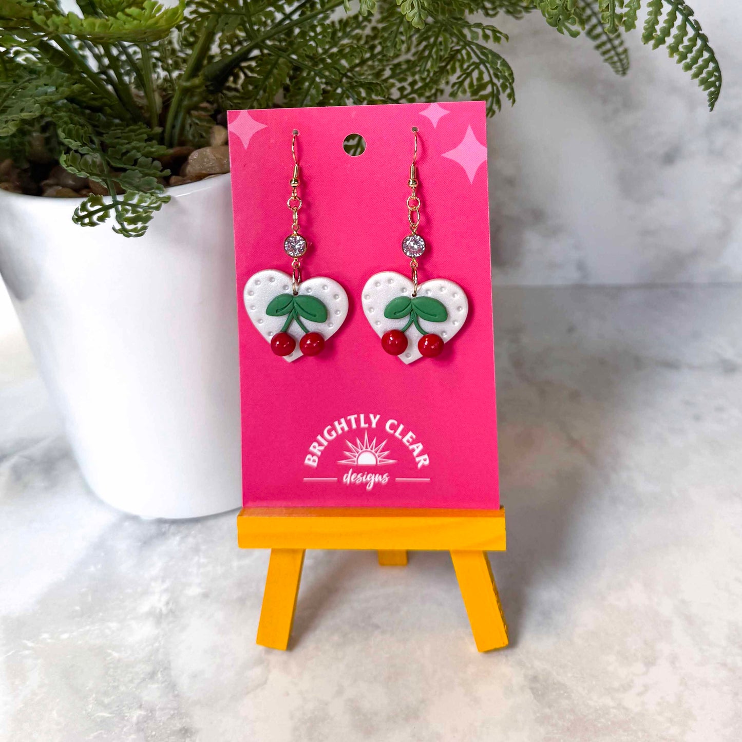 Cherry Heart Earrings