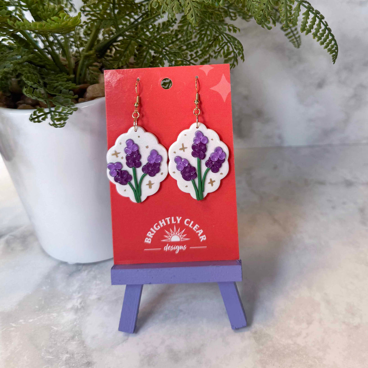 Lavender Scene Earrings
