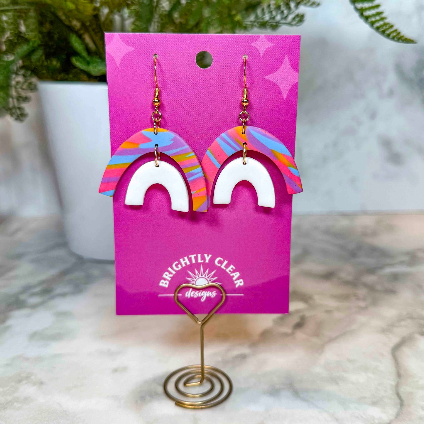 Retro Double Rainbow Earrings