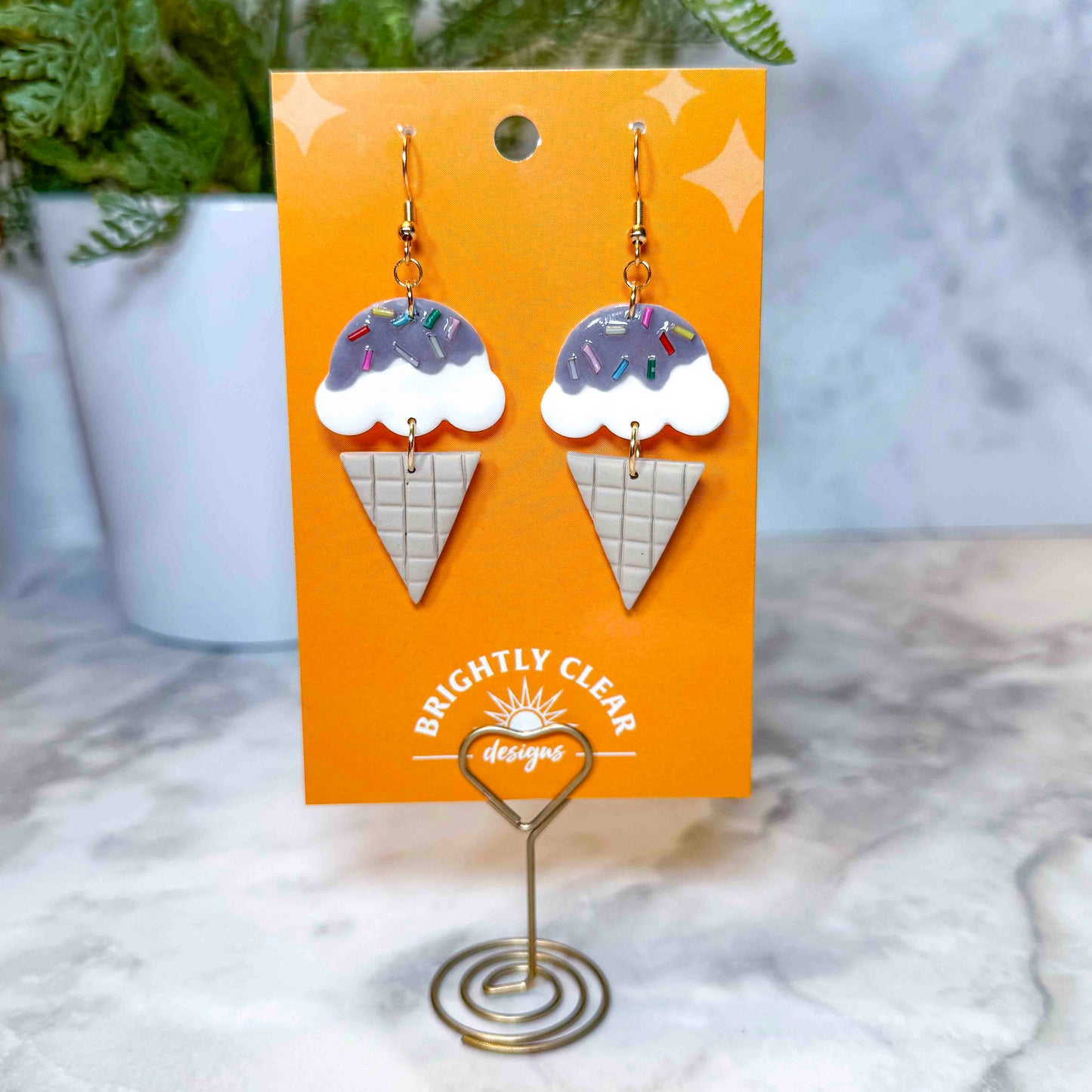 Hot Fudge Ice Cream Earrings