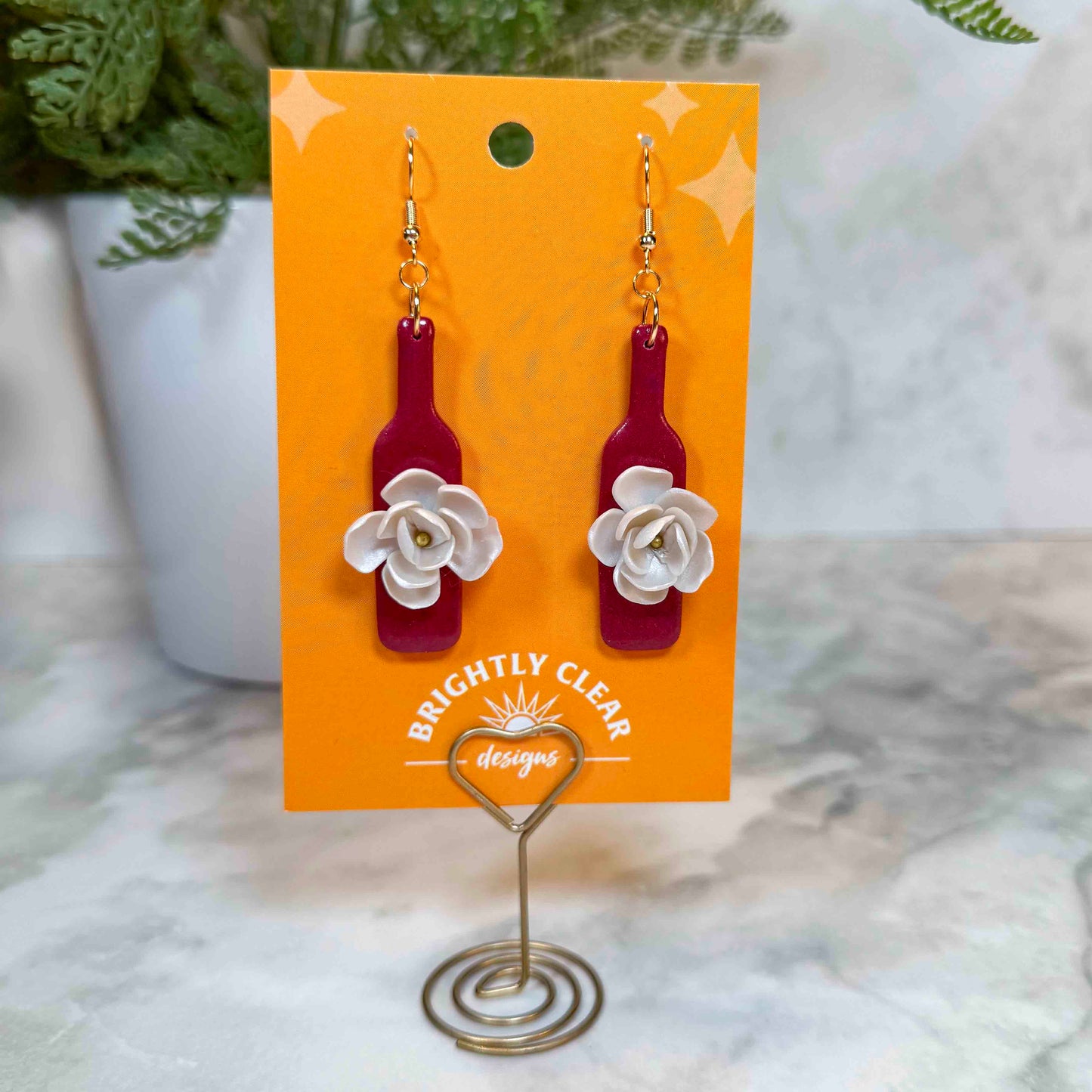 Magnolia Wine Earrings