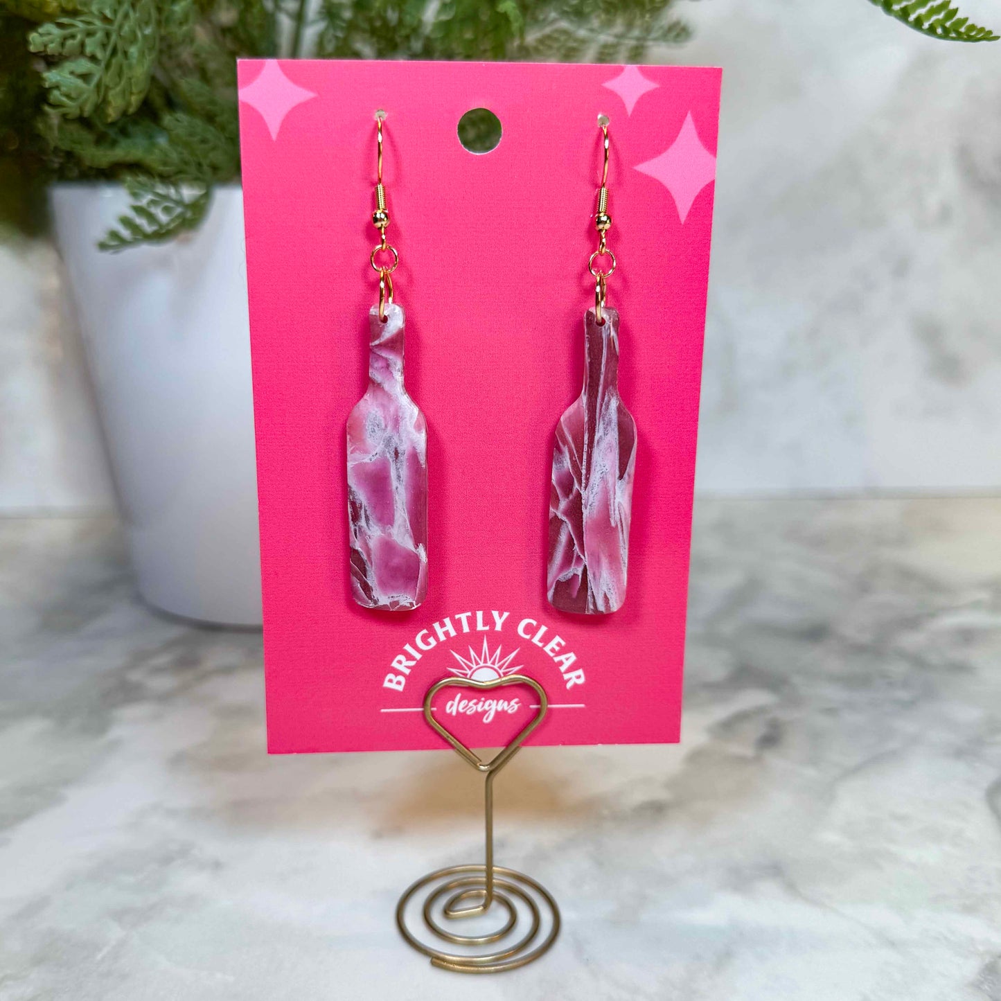 Mixed Burgundy Wine Earrings