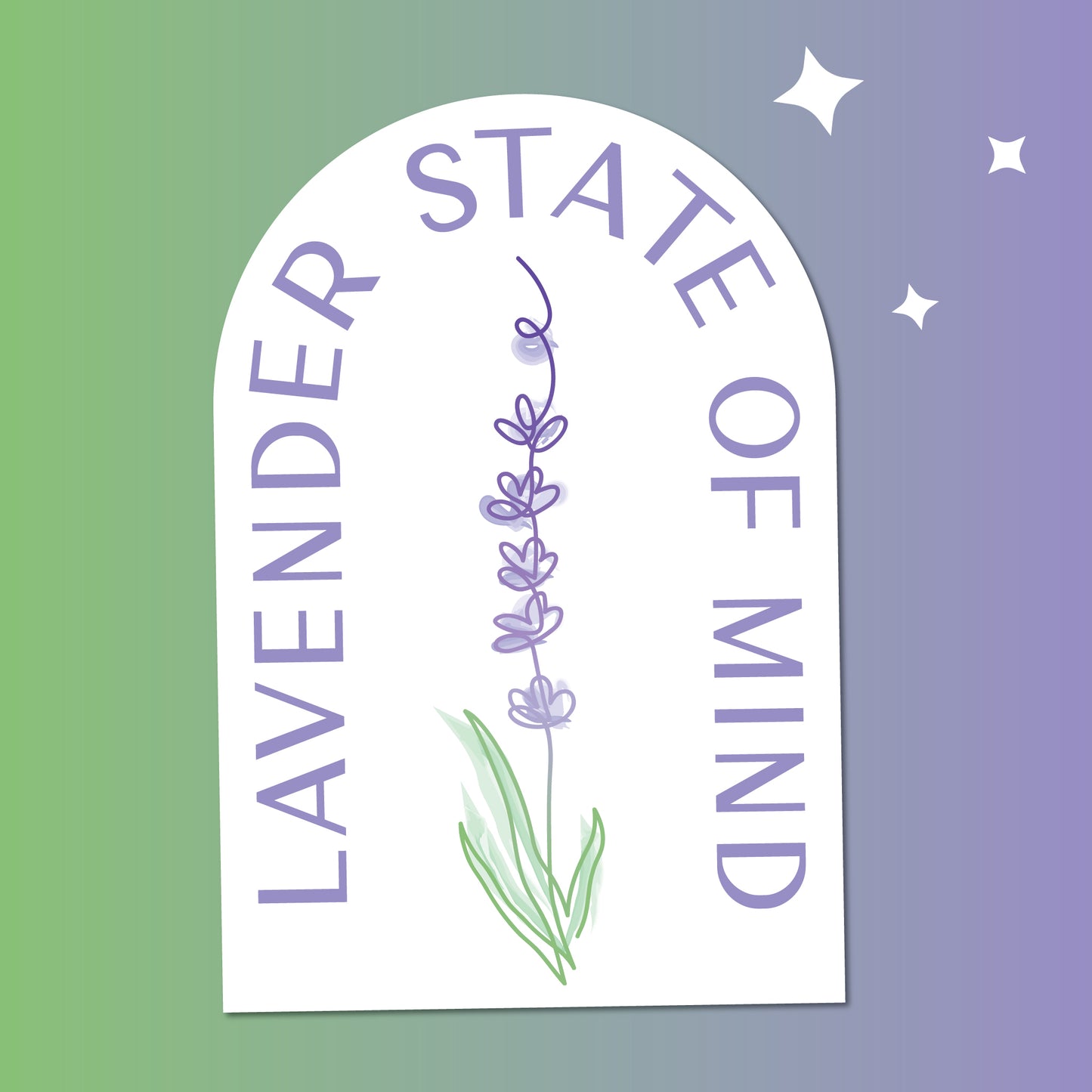 Lavender State of Mind Sticker