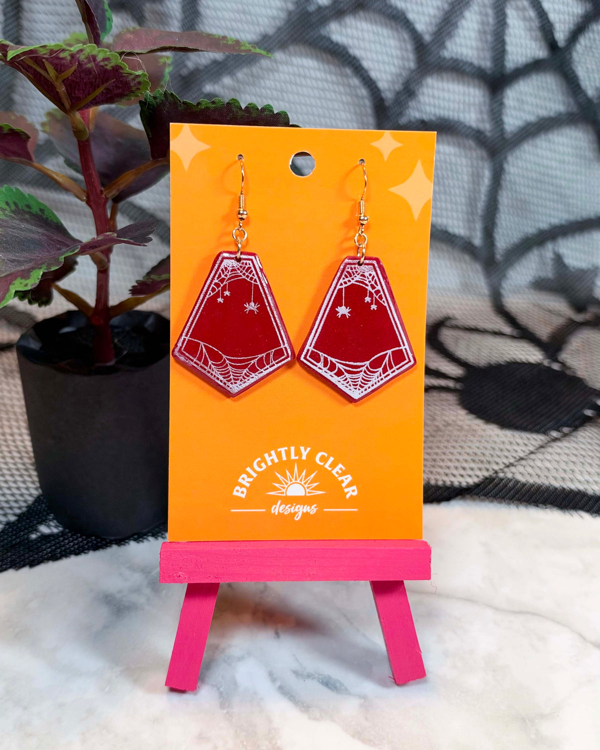 Spiderweb Corner Earrings