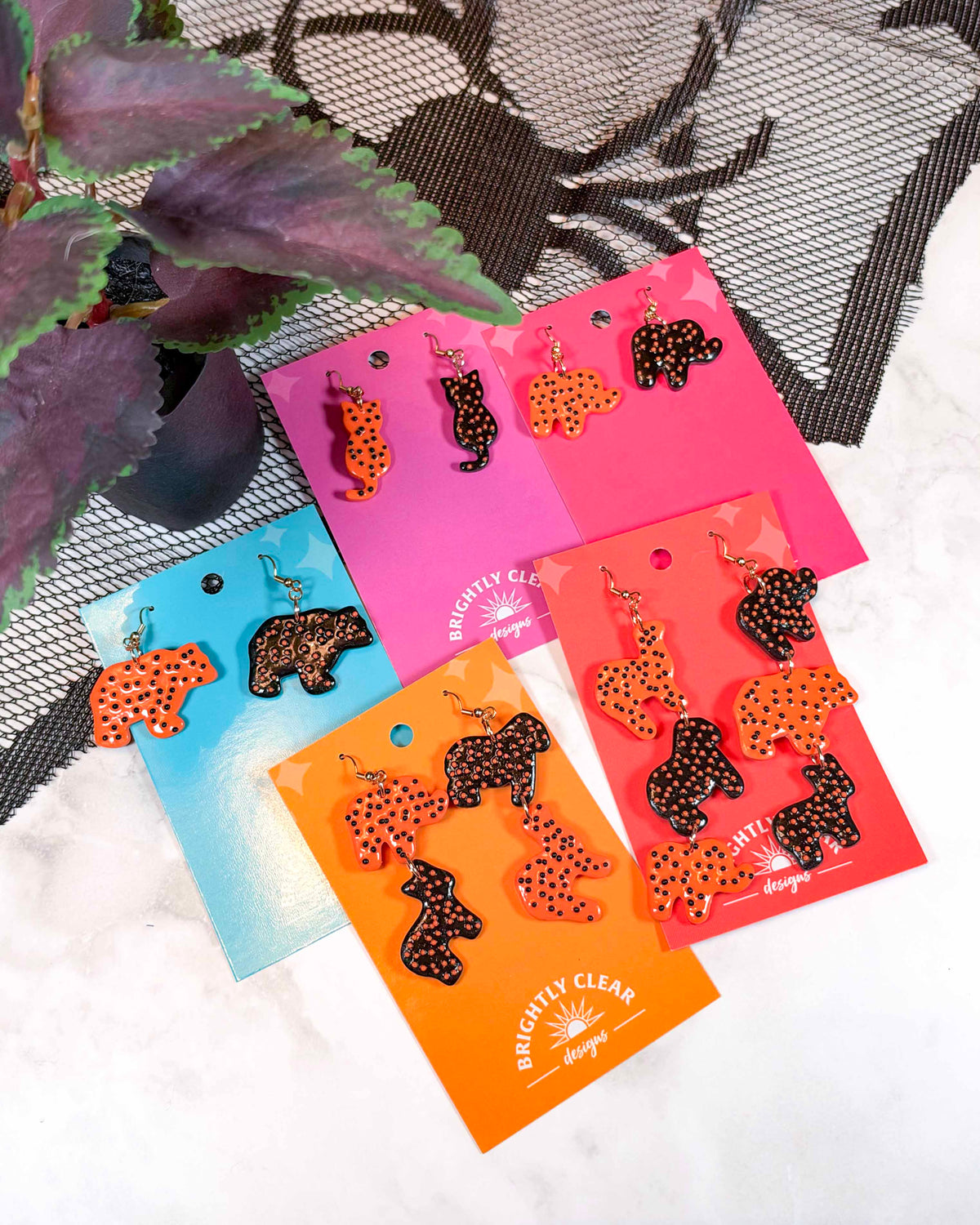 Animal Circus Halloween Earrings