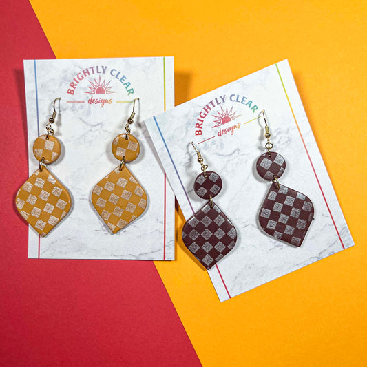 Checkered Shimmer Earrings