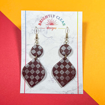 Checkered Shimmer Earrings