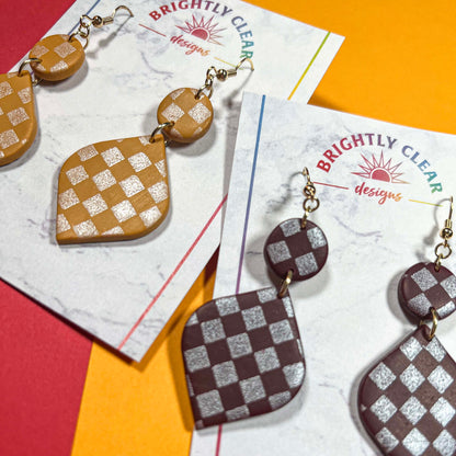 Checkered Shimmer Earrings