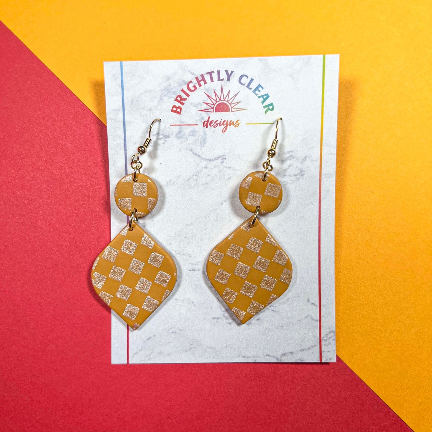 Checkered Shimmer Earrings