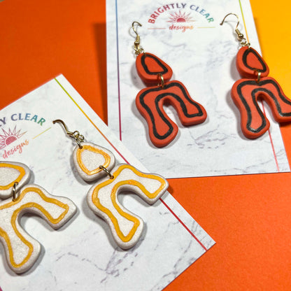 Squiggles, Fall Earrings