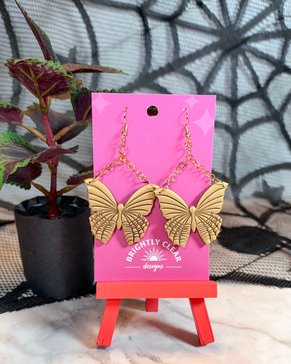 Butterfly Spiderweb Earrings