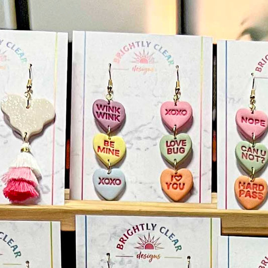 Candy Heart Vday Earrings