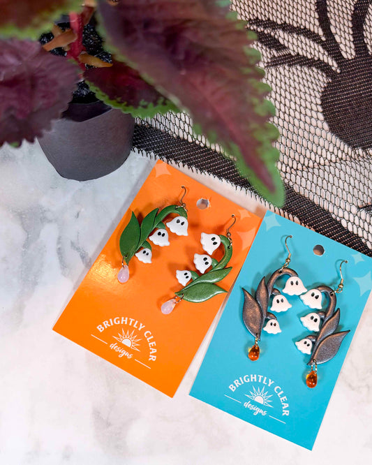 Ghost Lily of the Valley Earrings
