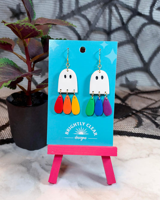 Ghostly Drip Pride Earrings