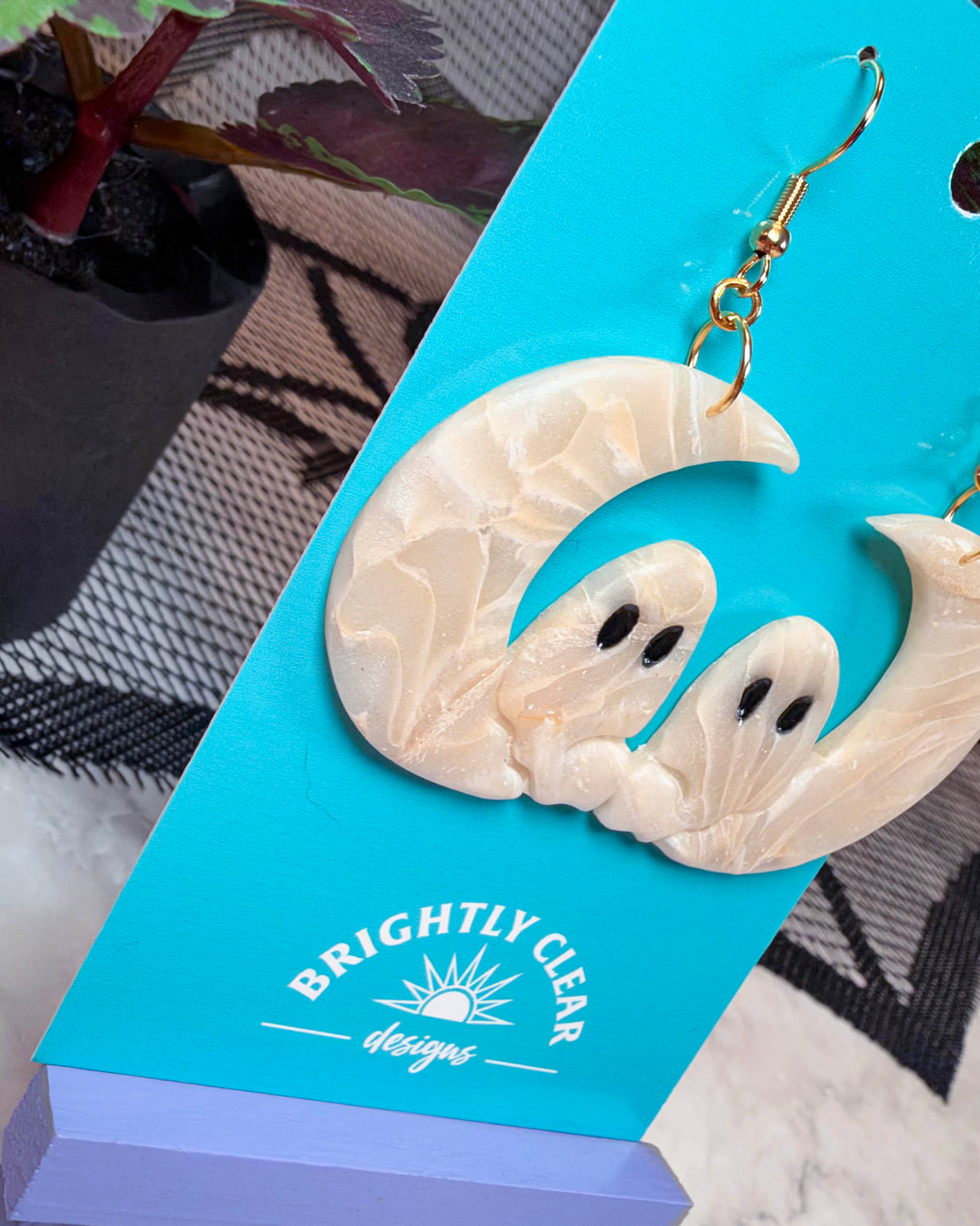 Ghost Moon Earrings