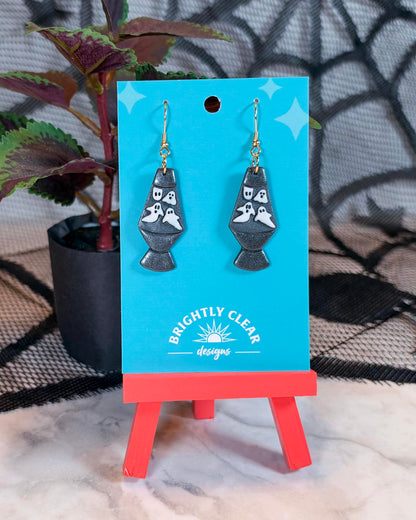 Ghost Lava Lamp Earrings