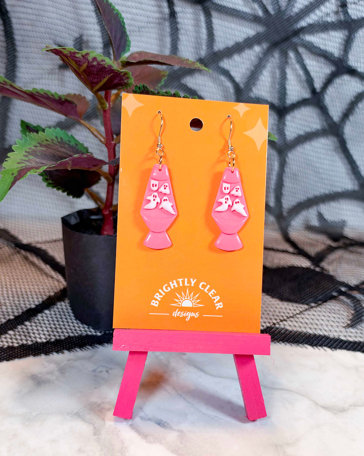 Ghost Lava Lamp Earrings