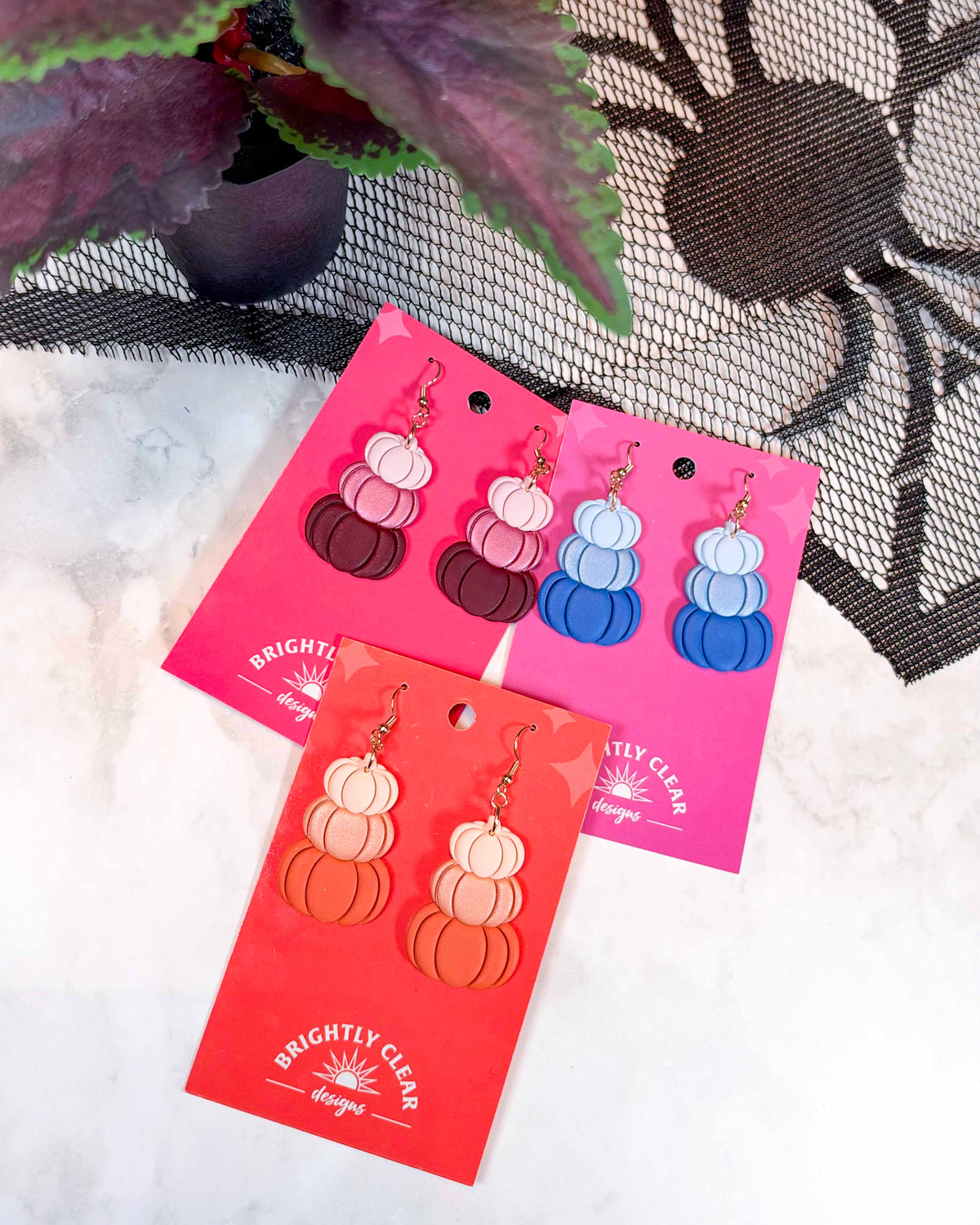 Pumpkin Shimmer Stack Earrings