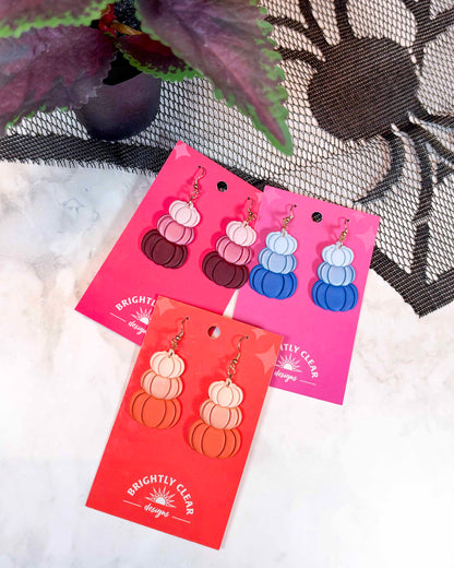 Pumpkin Shimmer Stack Earrings