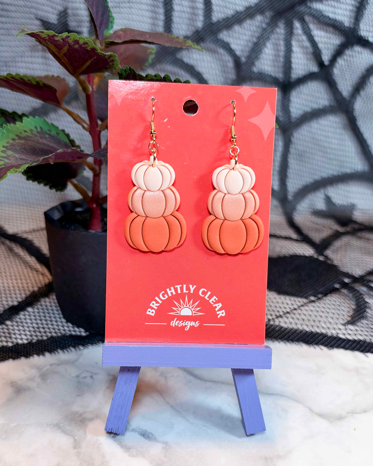 Pumpkin Shimmer Stack Earrings