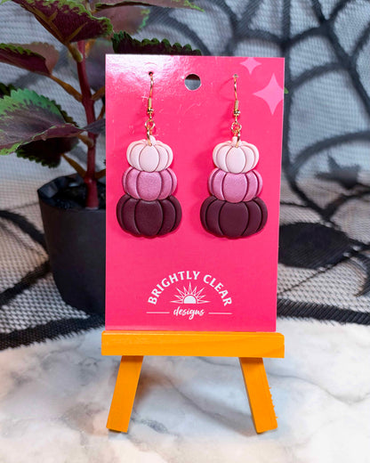 Pumpkin Shimmer Stack Earrings