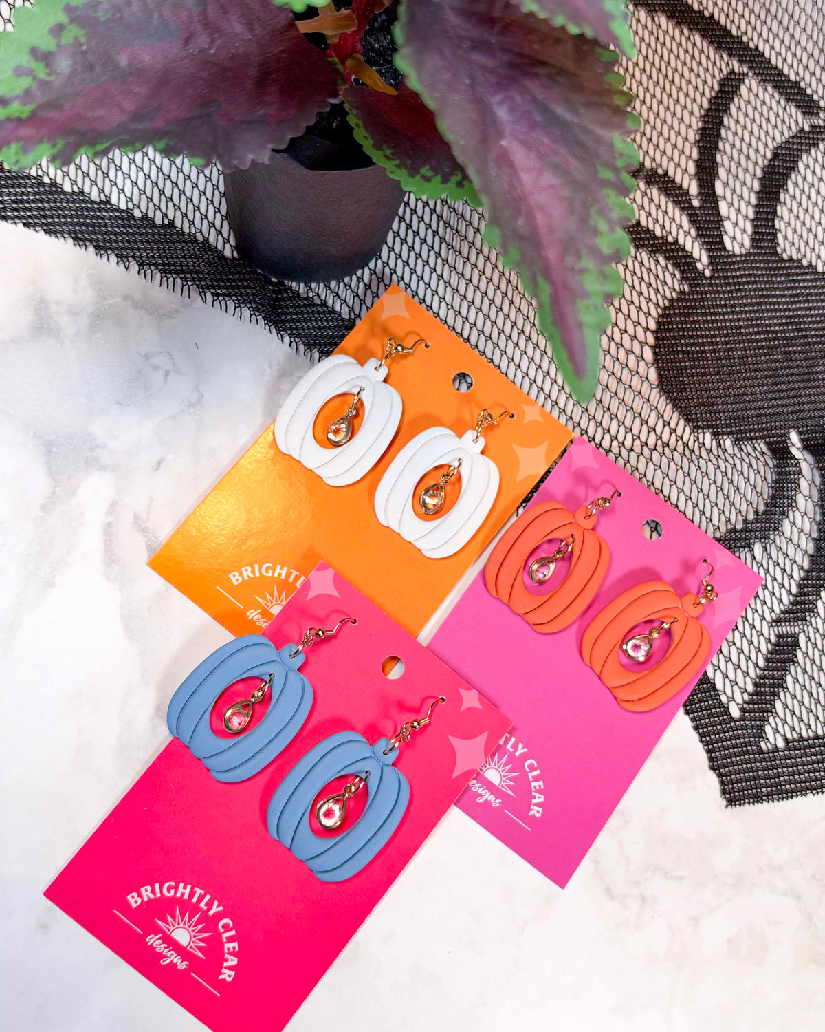 Pumpkin Dewdrop Earrings