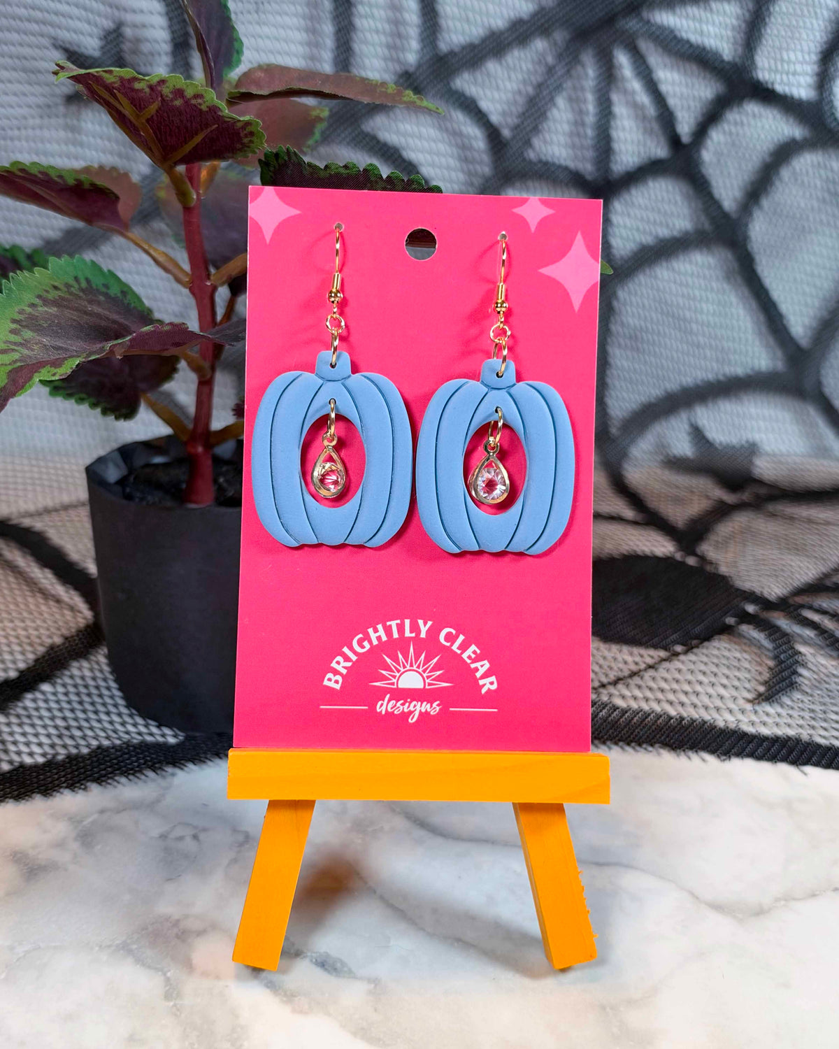 Pumpkin Dewdrop Earrings