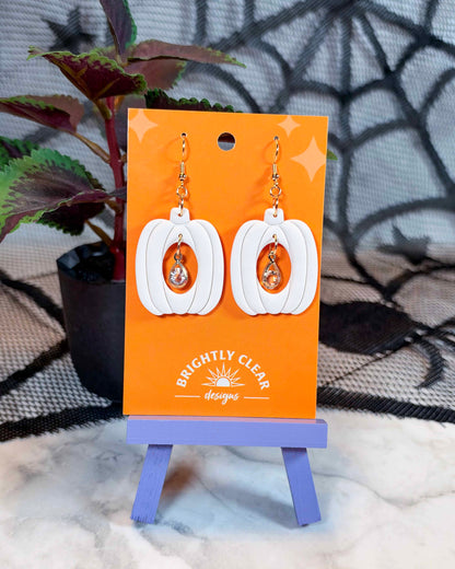 Pumpkin Dewdrop Earrings