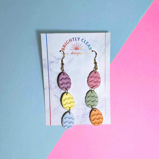 Easter Egg Chain Earrings