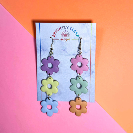 Pastel Daisy Earrings