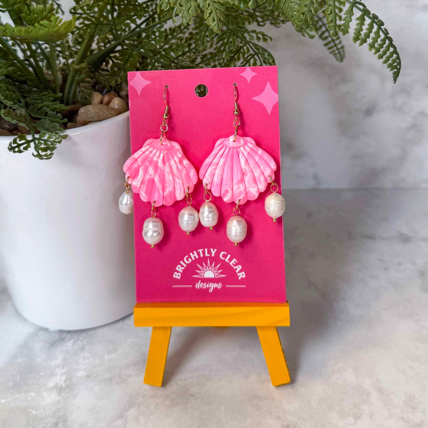 Shell & Pearl Earrings