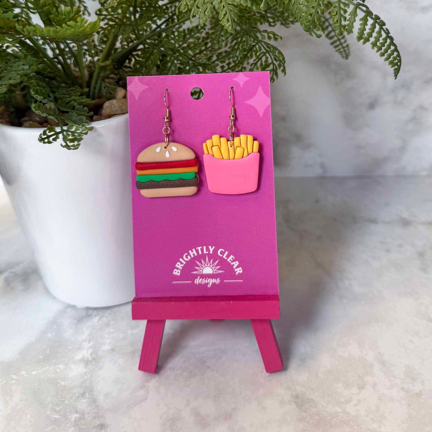Burger & Fries Earrings