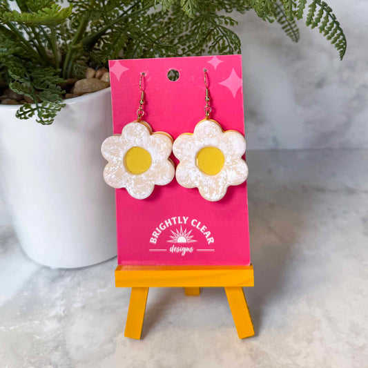 Lemon Flower Cookie Earrings