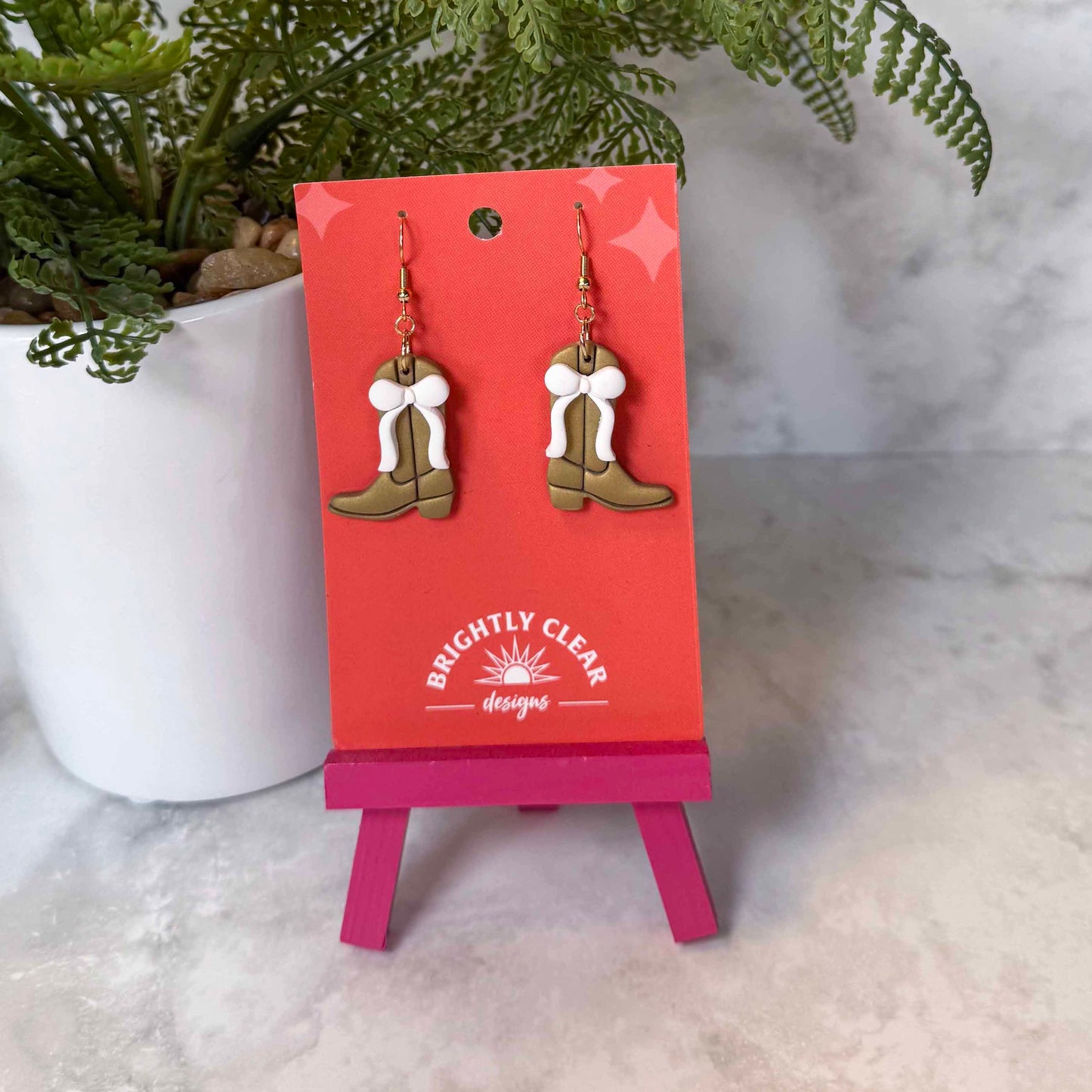 Boots & Bow Earrings