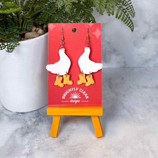 Chicken & Boots Earrings