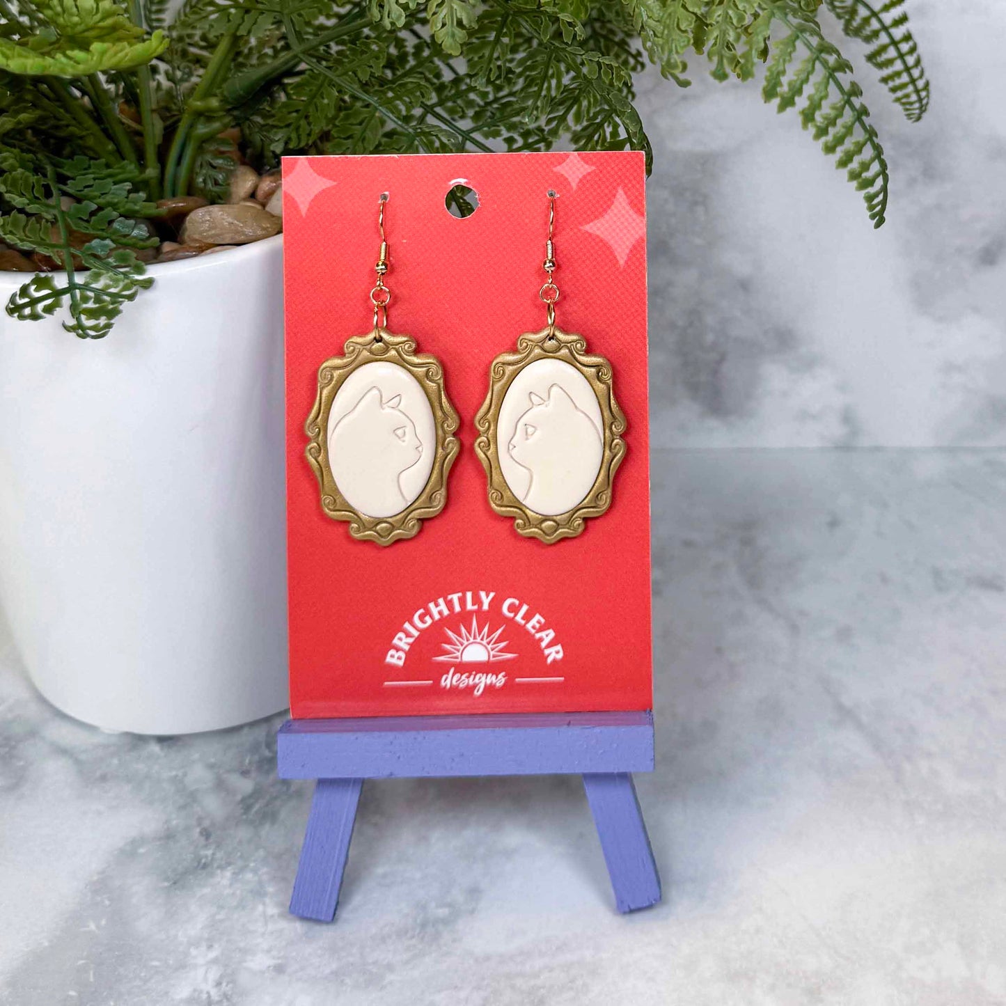 Pet Cameo Earrings