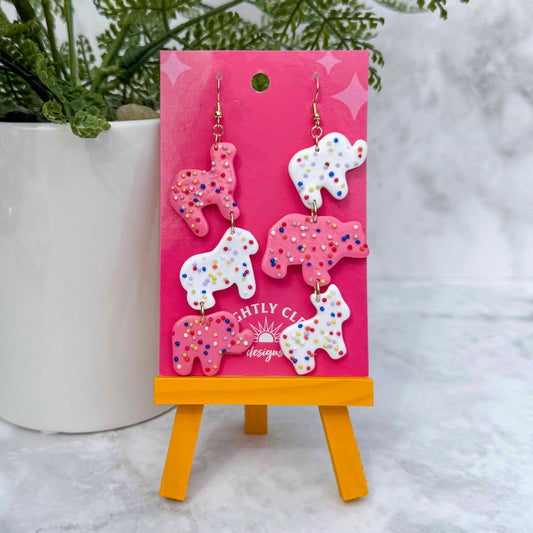 Animal Circus Earrings - Multi Dangle