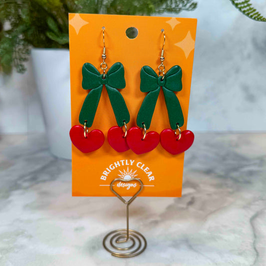 Cherry Bow Earrings