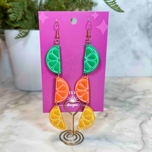 Triple Citrus Earrings