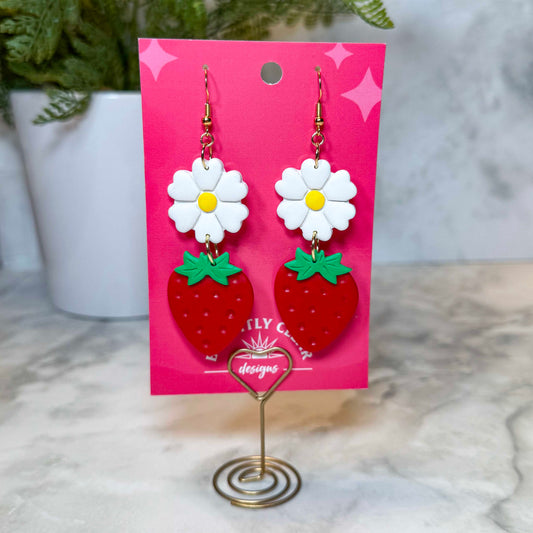 Strawberry Flower Earrings