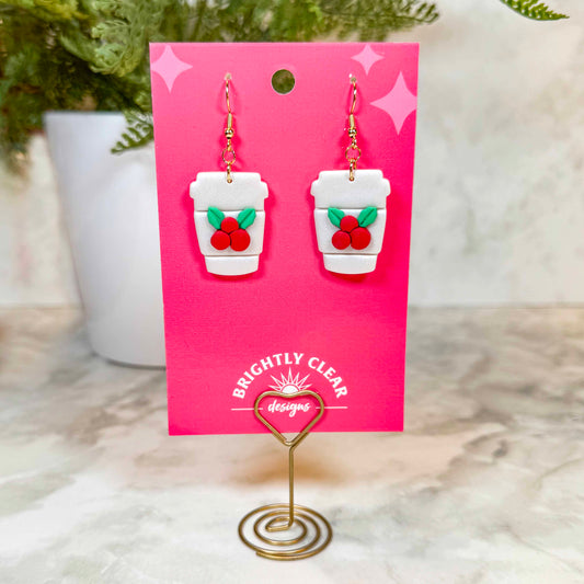 Holly Coffee Earrings