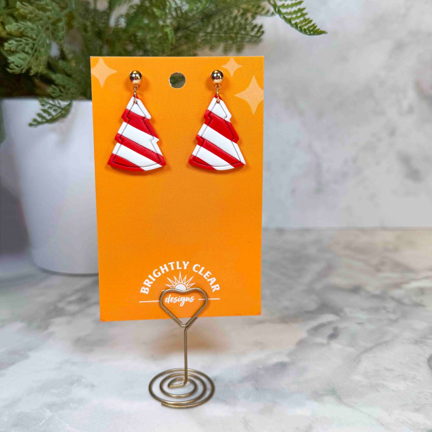 Candy Cane Tree Earrings