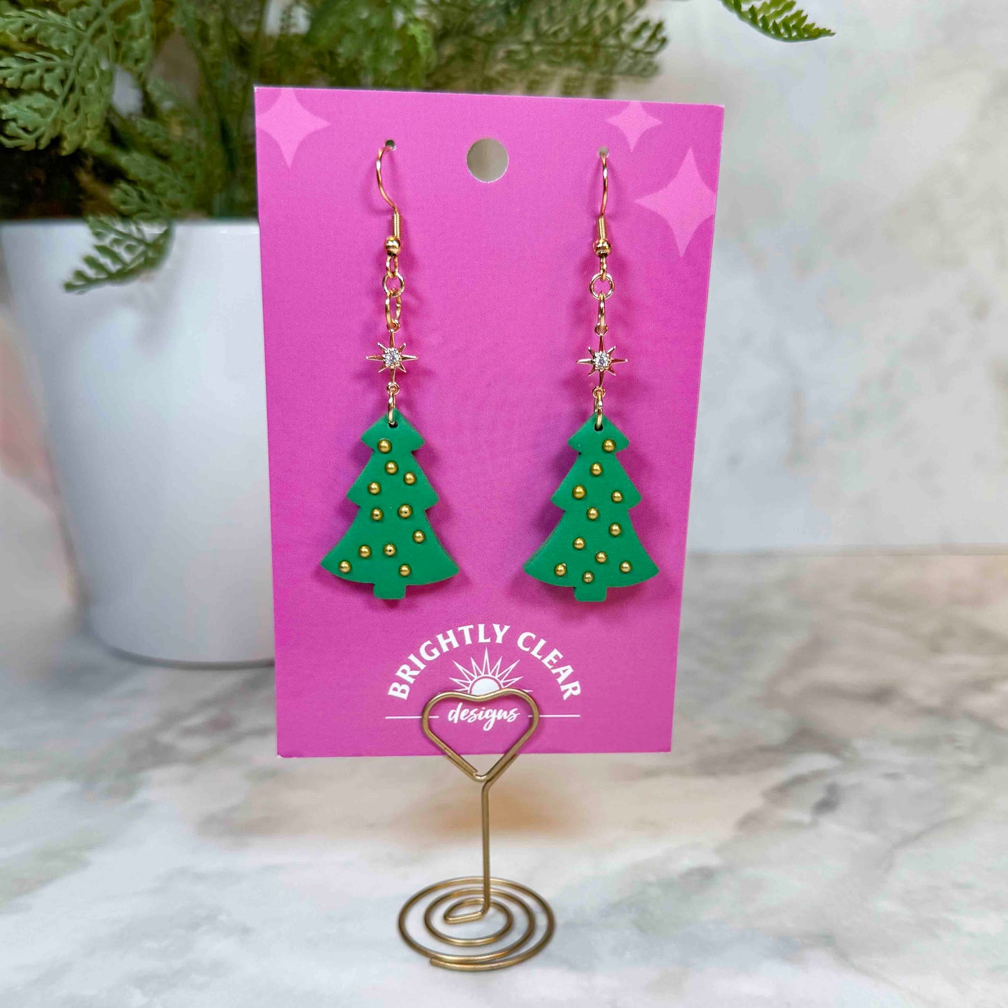 Christmas Tree Bauble Earrings