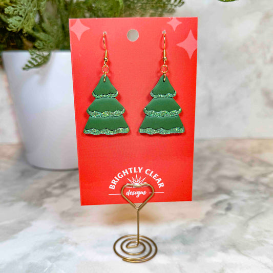 Christmas Frosty Tree Earrings