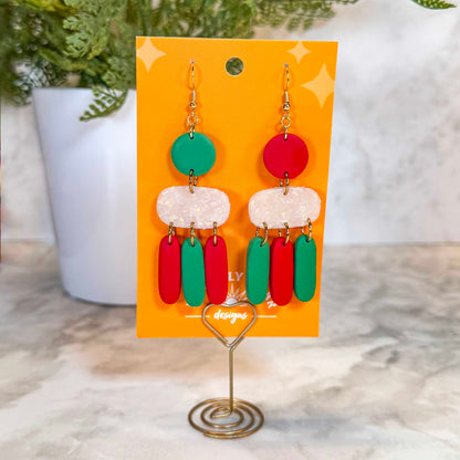 Christmas Opal Dangle Earrings