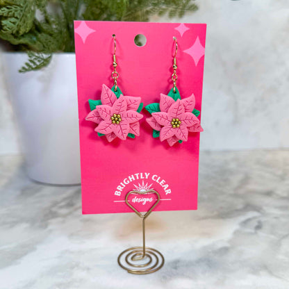 Poinsettia Earrings