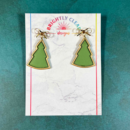 Gilded Christmas Tree Earrings