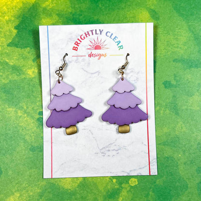 Colorful Christmas Tree Earrings