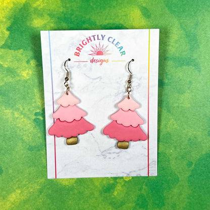 Colorful Christmas Tree Earrings